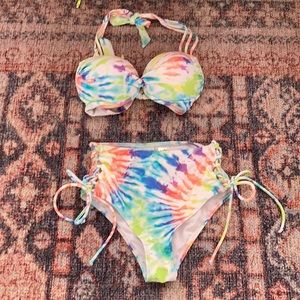 California Wave - tie dyed two piece swimsuit - S